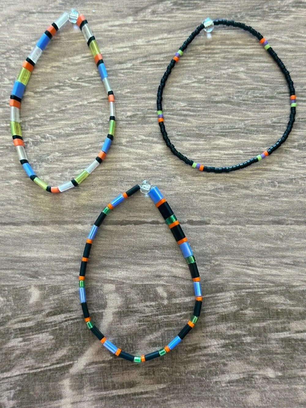 NEW Set of THREE (3) Handmade Stretch Bracelets Halloween-Child Size